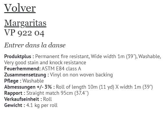 Tapete Elitis Volver Margaritas VP 922-04 Info