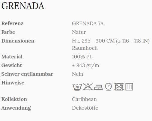 Vorhangstoff Uni Grenada 7a Wind Info