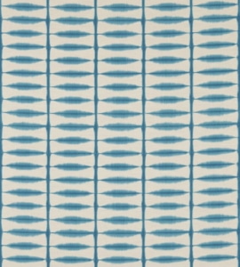 Gardinen Blumen Scion Shibori Farbe Teal