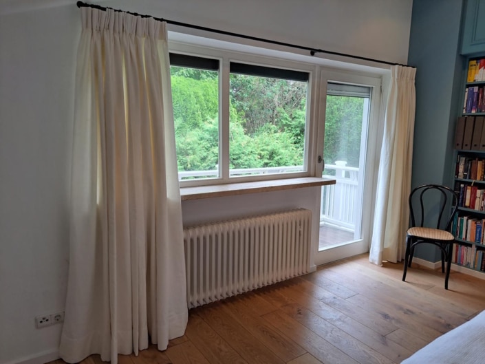 Elegante Wohnzimmer Gardinen mit flämischer Falte (1)