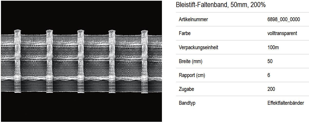 Bleistiftband Bänder durchsichtig 6898