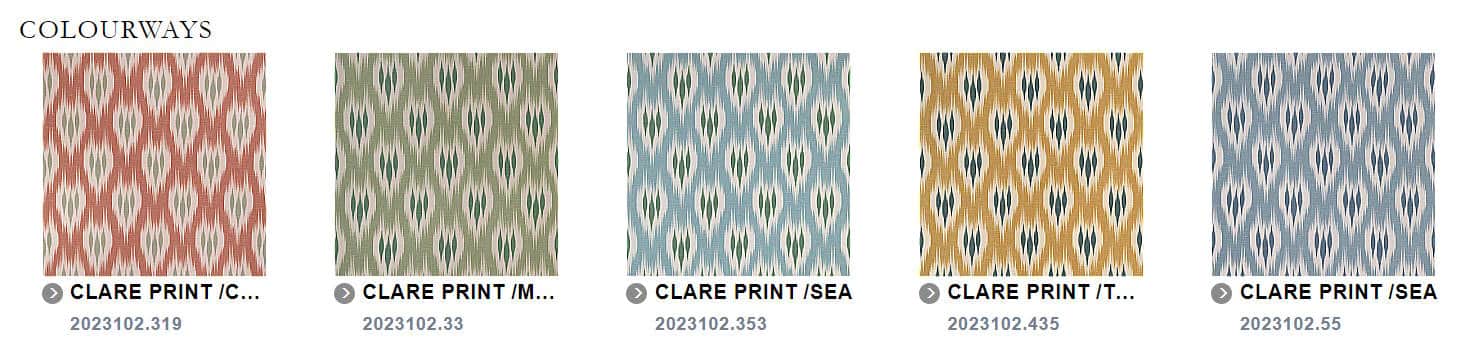 Vorhangstoff Ikat Clare Print Lee Jofa 2023102.435 Colors
