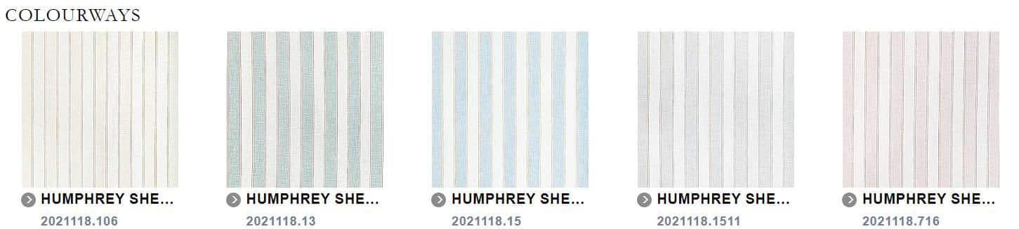 Vorhangstoff gestreift Humphrey Sheer Lee Jofa 2021118.15 Colors
