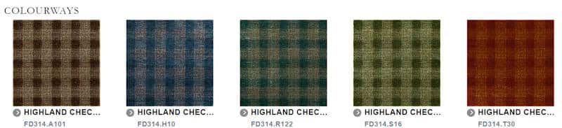 Vorhangstoffe kariert Highland check Mulberry Home FD314.S16 Colors