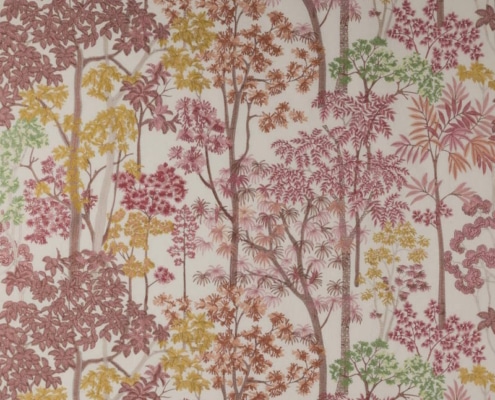 Vorhangstoff Blumenmuster Jane Churchill Kingswood Embroidery Red J0128-01