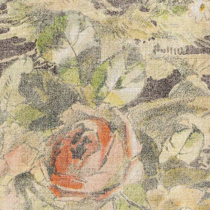 Vorhangstoff Blumen Roser 04 Yutes
