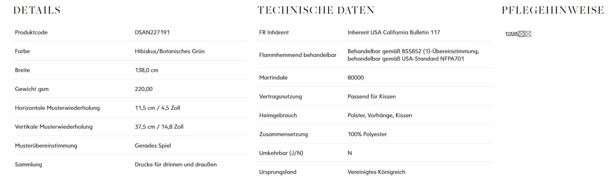 Vorhangstoff gestreift Ishi Sanderson DSAN227191 Info