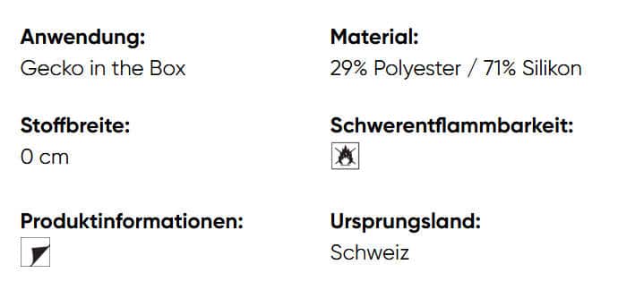 Hafttextil Gecko-in-der-Box Rotondo Creation Baumann Info Hafttextil Gecko-in-der-Box Rotondo Creation Baumann Info
